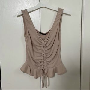 Ruched tank with Ties